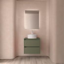 Badezimmermöbel BALTIC 600 2 Schubladen GREEN SATIN...