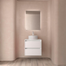 Badezimmermöbel BALTIC 700 2 Schubladen WHITE SATIN...