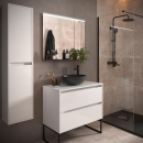 Badezimmermöbel BALTIC 800 2 Schubladen WHITE GLOSS...