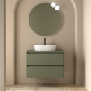 Badezimmermöbel BALTIC 800 2 Schubladen GREEN SATIN...