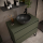 Badezimmermöbel BALTIC 800 2 Schubladen GREEN SATIN + Waschtisch-Platte