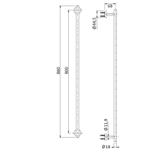 Herzbach LIVING Badetuchhalter 800mm Edelstahl