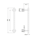 Herzbach LIVING Wannengriff 300mm Edelstahl