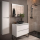 Badezimmermöbel BALTIC 900 2 Schubladen WHITE GLOSS + Waschtisch-Platte