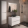 Badezimmermöbel BALTIC 900 2 Schubladen WHITE SATIN + Waschtisch-Platte