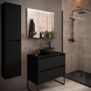Badezimmermöbel BALTIC 900 2 Schubladen BLACK SATIN...