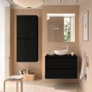 Badezimmermöbel BALTIC 1000 2 Schubladen BLACK SATIN...