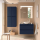 Badezimmermöbel BALTIC 1000 2 Schubladen BLUE SATIN + Waschtisch-Platte