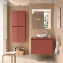 Badezimmermöbel BALTIC 1000 2 Schubladen RED SATIN +...