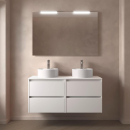 Badezimmermöbel BALTIC 1200 4 Schubladen WHITE SATIN...