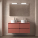 Badezimmermöbel BALTIC 1200 4 Schubladen RED SATIN +...