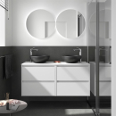 Badezimmermöbel BALTIC 1400 S4 chubladen WHITE SATIN...