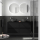 Badezimmermöbel BALTIC 1400 4 Schubladen BLACK SATIN + Waschtisch-Platte