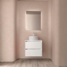 Badezimmermöbel BALTIC 700 2 Türen WHITE GLOSS + Waschtisch-Platte