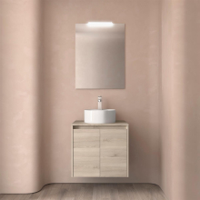 Badezimmermöbel BALTIC 700 2 Türen NATURAL + Waschtisch-Platte