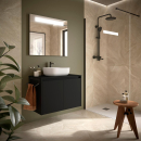 Badezimmermöbel BALTIC 800 2 Türen BLACK SATIN...