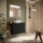 Badezimmermöbel BALTIC 800 2 Türen BLACK SATIN + Waschtisch-Platte