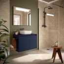 Badezimmermöbel BALTIC 800 2 Türen BLUE SATIN +...