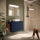 Badezimmermöbel BALTIC 800 2 Türen BLUE SATIN + Waschtisch-Platte