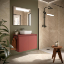 Badezimmermöbel BALTIC 800 2 Türen RED SATIN +...