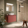Badezimmermöbel BALTIC 800 2 Türen RED SATIN + Waschtisch-Platte