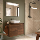 Badezimmermöbel BALTIC 800 2 Türen NUSSBAUM...