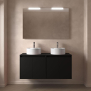 Badezimmermöbel BALTIC 1200 4 Türen BLACK SATIN...