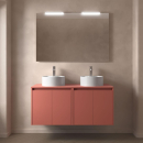 Badezimmermöbel BALTIC 1200 4 Türen RED SATIN +...