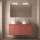 Badezimmermöbel BALTIC 1200 4 Türen RED SATIN + Waschtisch-Platte