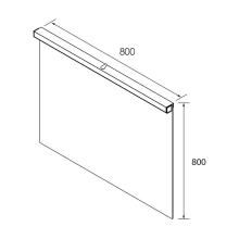 Set OPTIMUS 800 Spiegel und LED-Leuchte IP44 (5700ºK) 800 x 800 mm