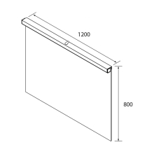 Set OPTIMUS Spiegel und LED-Leuchte IP44 (5700ºK) 1200 x 800 mm