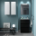 Badezimmermöbel BALTIC 600 3 Schubladen BLACK SATIN + Waschtisch