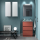 Badezimmermöbel BALTIC 600 3 Schubladen RED SATIN + Waschtisch