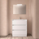 Badezimmermöbel BALTIC 800 3 Schubladen WHITE SATIN...