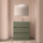 Badezimmermöbel BALTIC 800 3 Schubladen GREEN SATIN + Waschtisch