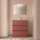 Badezimmermöbel BALTIC 800 3 Schubladen RED SATIN + Waschtisch