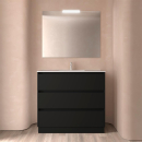 Badezimmermöbel BALTIC 1000 3 Schubladen BLACK SATIN...