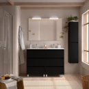 Badezimmermöbel BALTIC 1200 3 Schubladen BLACK SATIN...