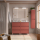 Badezimmermöbel BALTIC 1200 3 Schubladen RED SATIN + Waschtisch