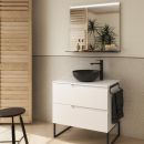Badezimmermöbel VIMA 800 WHITE SATIN +...