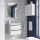 Badezimmermöbel ATTILA 600 2 Schubladen WHITE SATIN + Waschtisch + Spiegel