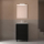 Badezimmermöbel ATTILA 600 3 Schubladen BLACK SATIN + Waschtisch + Spiegel