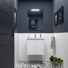 Badezimmermöbel BALTIC 700 2 Türen WHITE GLOSS + Waschtisch + Spiegel