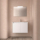 Badezimmermöbel BALTIC 800 2 Türen WHITE SATIN + Waschtisch + Spiegel
