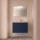 Badezimmermöbel BALTIC 800 2 Türen BLUE SATIN + Waschtisch + Spiegel