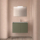 Badezimmermöbel BALTIC 800 2 Türen GREEN SATIN + Waschtisch + Spiegel