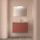 Badezimmermöbel BALTIC 800 2 Türen RED SATIN + Waschtisch + Spiegel
