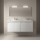 Badezimmermöbel BALTIC 1400 4 Türen WHITE GLOSS + Waschtisch + Spiegel