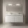 Badezimmermöbel BALTIC 1400 4 Türen WHITE SATIN + Waschtisch + Spiegel