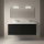 Badezimmermöbel BALTIC 1400 4 Türen BLACK SATIN + Waschtisch + Spiegel